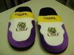 New Gift -- LSU "Comfy Slide On" Slippers Adult Size 8--9 1/2 in Baumholder